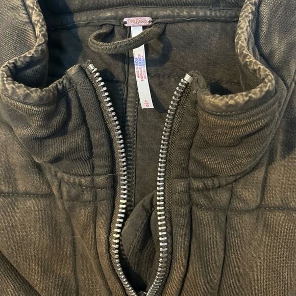 Free People Dolman Quilted Knit Jacket sz Large $198 - Picture 5 of 5